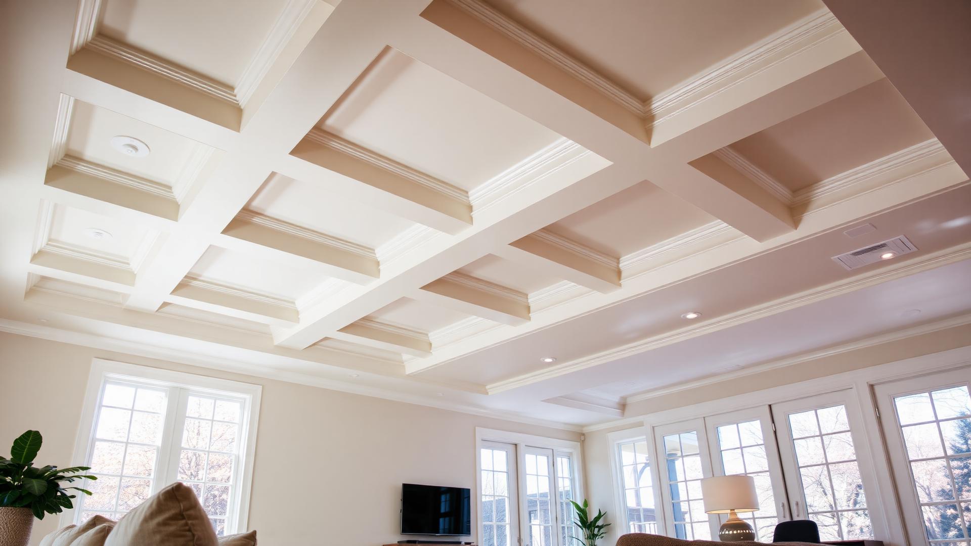 Remodeling and custom ceiling installation in a Massachusetts home